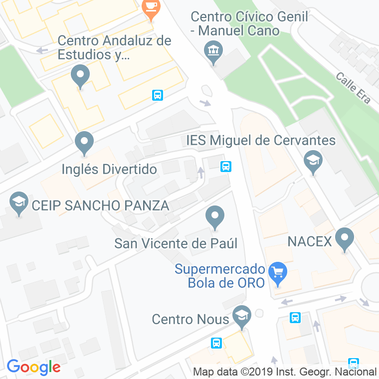 Código Postal calle Colonia De Cervantes en Granada