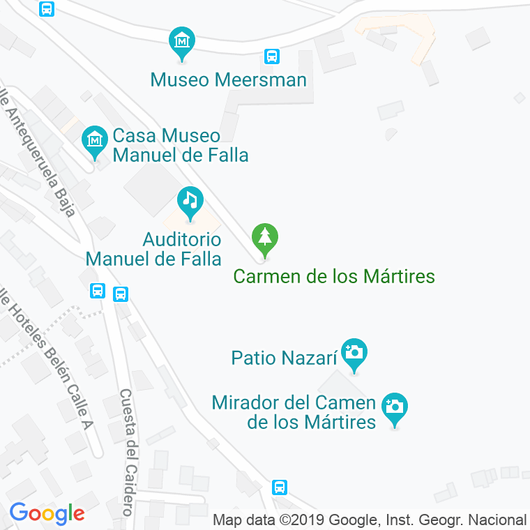Código Postal calle Campo De Los Martires en Granada