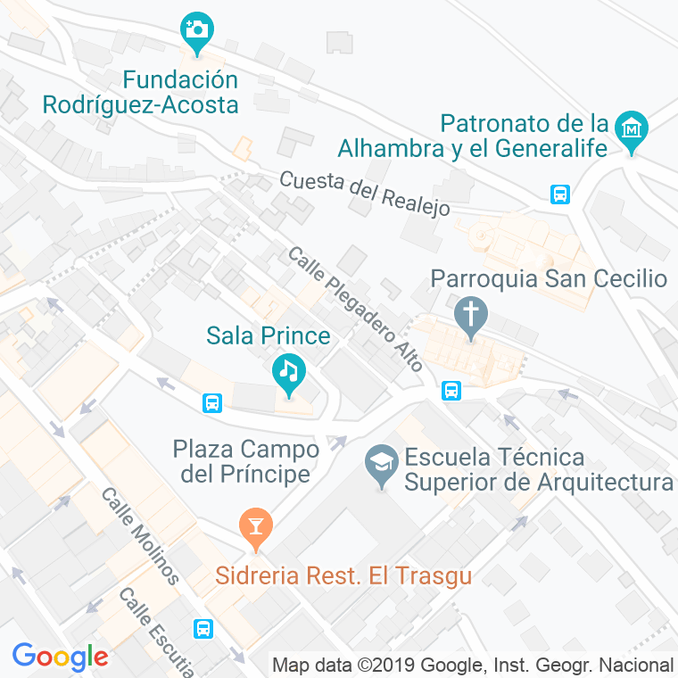 Código Postal calle Cañuelo De San Cecilio en Granada
