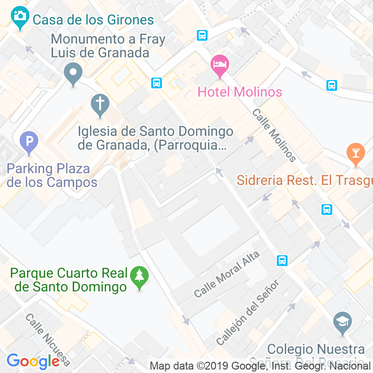 Código Postal calle Comendadoras De Santiago en Granada