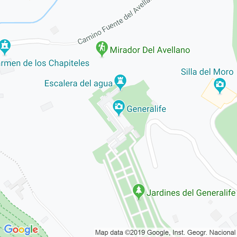 Código Postal calle Generalife en Granada