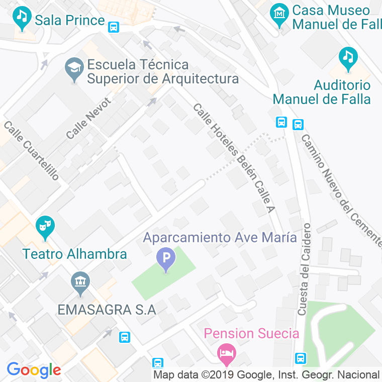 Código Postal calle Hoteles De Belen en Granada