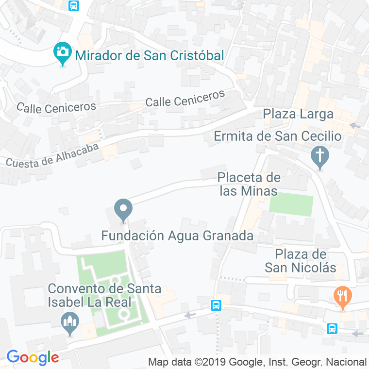 Código Postal calle Aljibe Da La Gitana en Granada