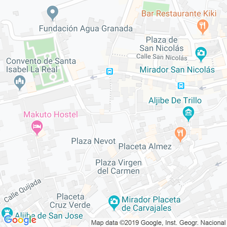Código Postal calle Aljibe Del Gato en Granada