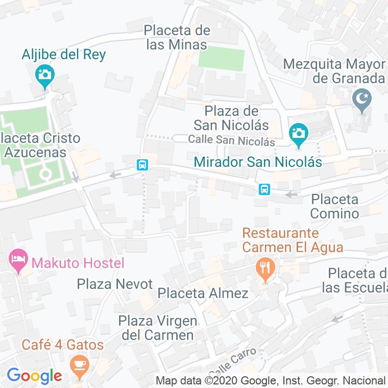Código Postal calle Atarazana Vieja, cuesta en Granada