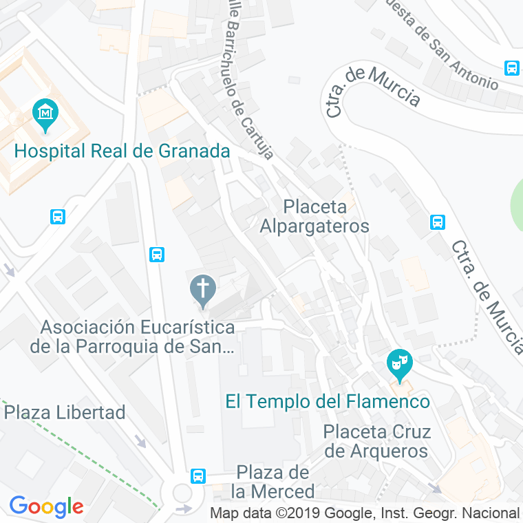 Código Postal calle Baja De San Ildefonso en Granada