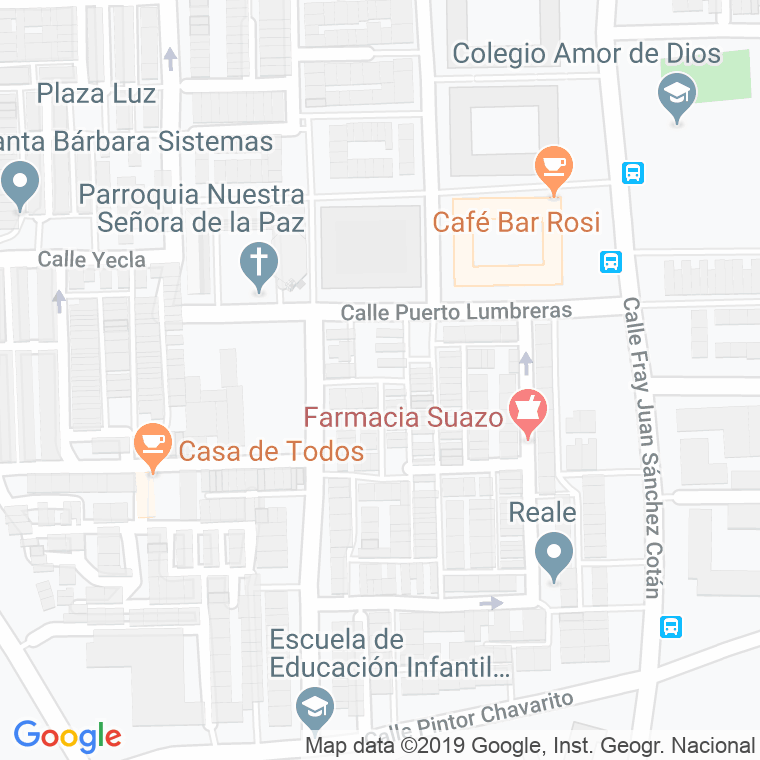 Código Postal calle Esteban  De Rueda en Granada