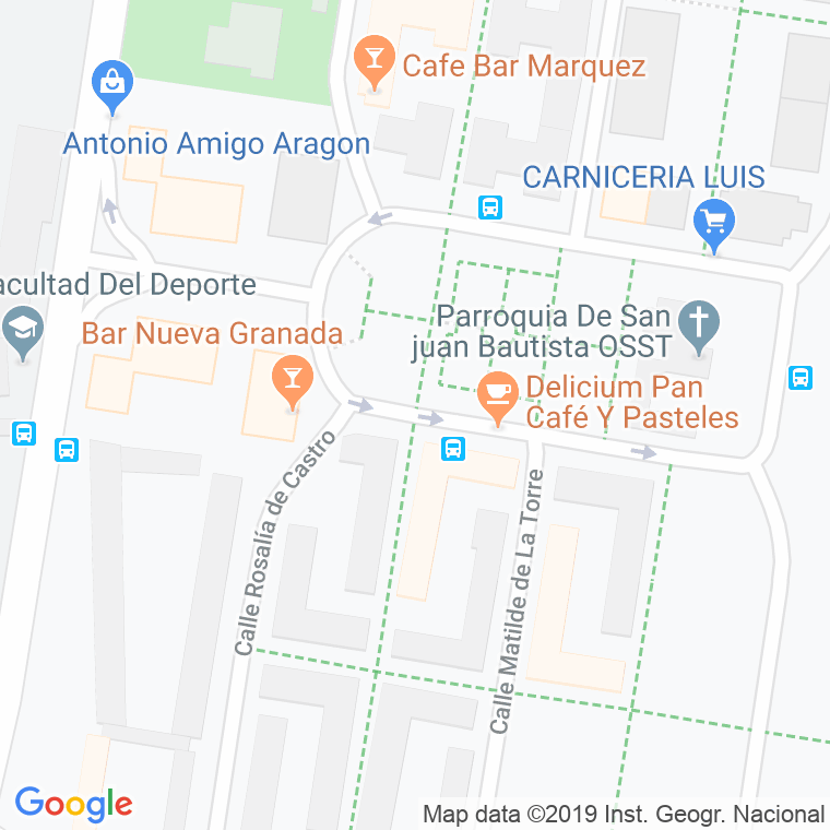 Código Postal calle Gabriela Mistral en Granada