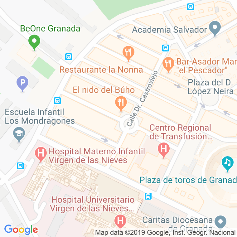 Código Postal calle Doctor Pareja Yebenes en Granada