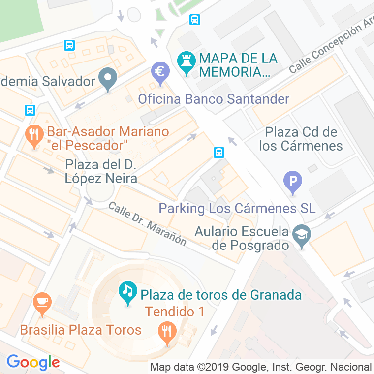 Código Postal calle Doctor Rojas Ballesteros en Granada