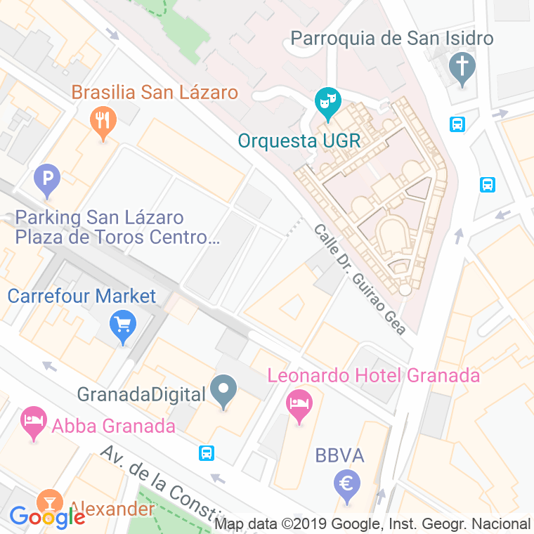 Código Postal calle Panaderos De San Lazaro en Granada