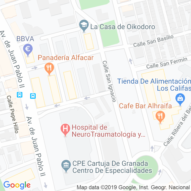 Código Postal calle Cuevas De Almanzora en Granada
