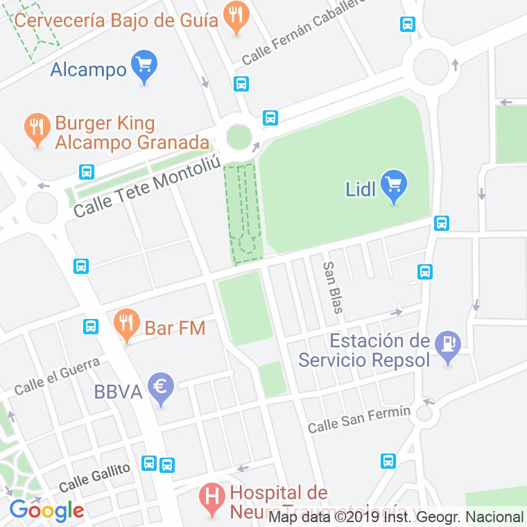 Código Postal calle San Romulo en Granada