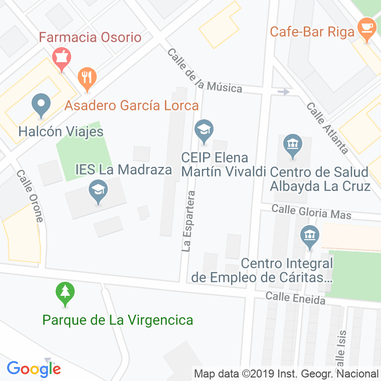 Código Postal calle Espartera, La en Granada