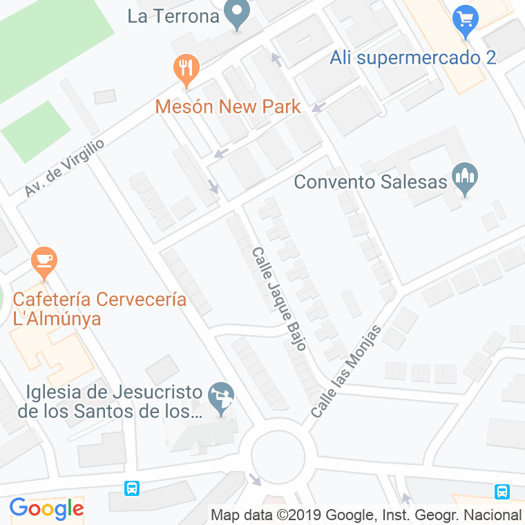 Código Postal calle Jaque Bajo en Granada