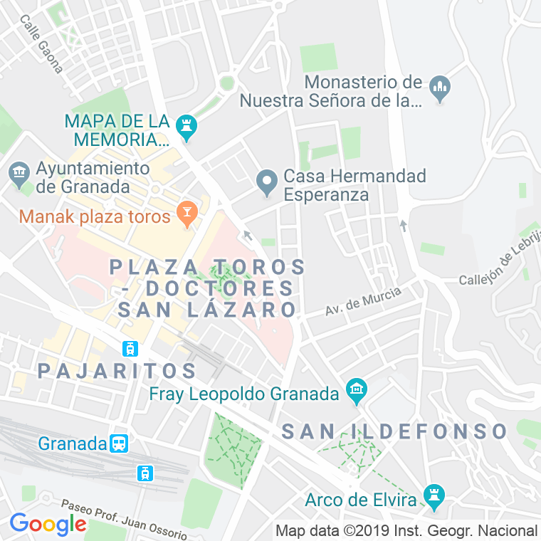 Código Postal calle Madrid, avenida (Impares Del 45 Al Final) en Granada