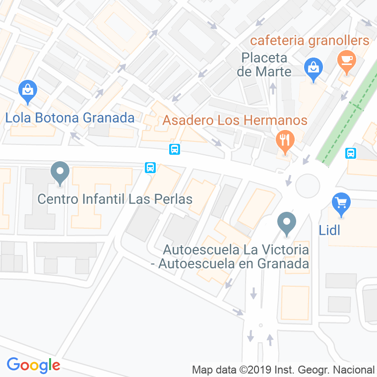 Código Postal calle Cruz De Granada en Granada