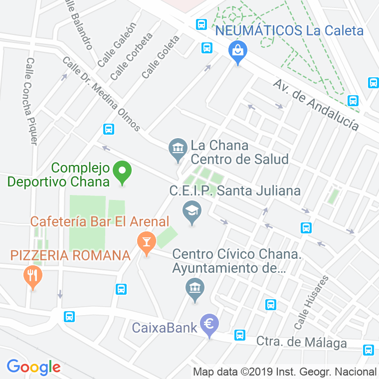 Código Postal calle Estrellas en Granada