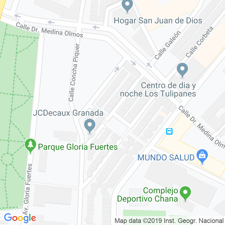 Código Postal calle Marie Curie, plaza en Granada