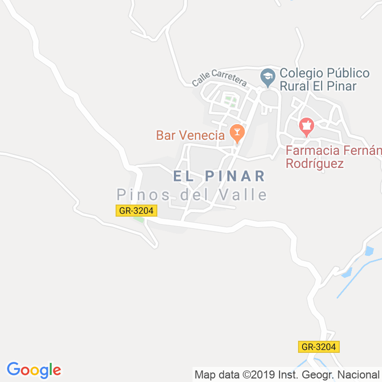 Código Postal de Pinos Del Valle en Granada