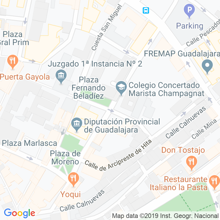 Código Postal calle Fernando Beladiez, plaza en Guadalajara