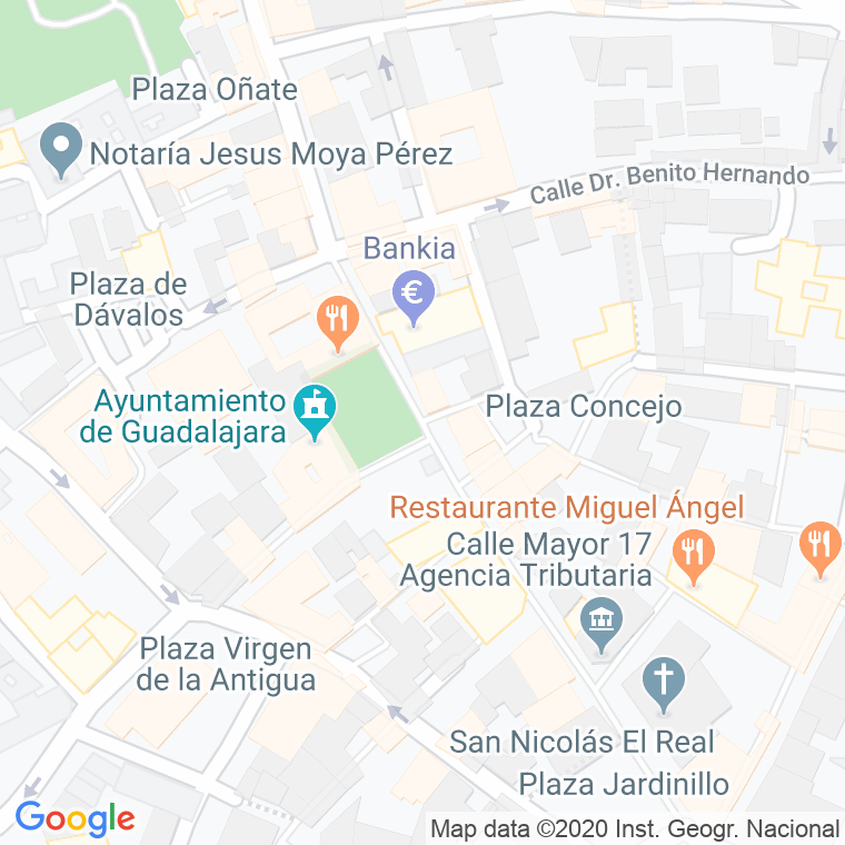 Código Postal calle Mayor, plaza en Guadalajara