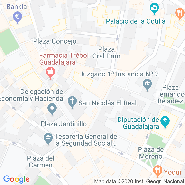 Código Postal calle San Bartolome en Guadalajara