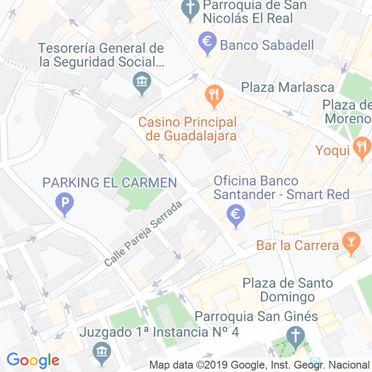Código Postal calle Santo Domingo, travesia en Guadalajara
