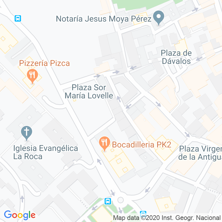 Código Postal calle Sor Maria Lovelle en Guadalajara