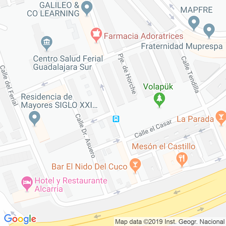 Código Postal calle Trillo en Guadalajara