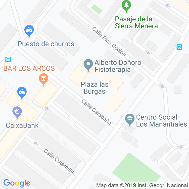 Código Postal calle Burgas, Las, plaza en Guadalajara