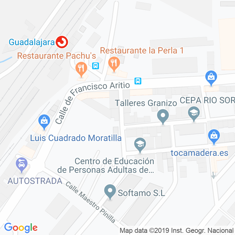 Código Postal calle Iglesia en Guadalajara