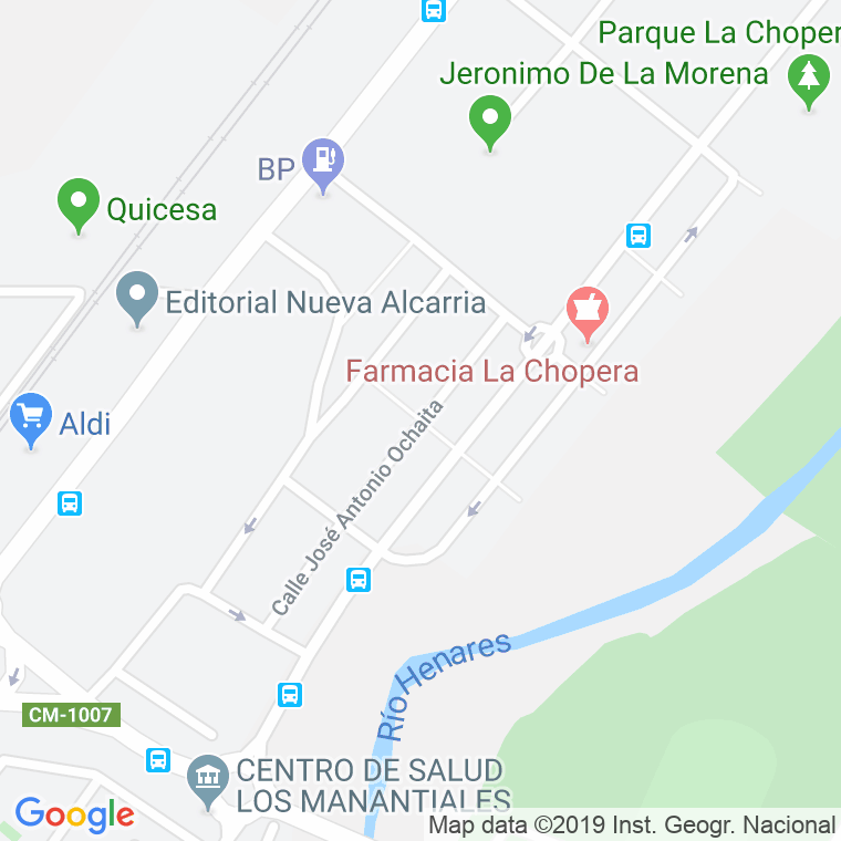 Código Postal calle Jose Antonio Ochaita en Guadalajara