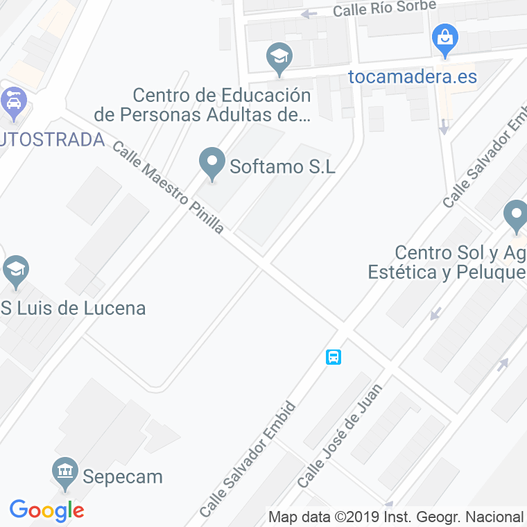 Código Postal calle Maestro Pinilla en Guadalajara