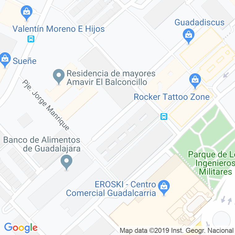 Código Postal calle Pedro Salinas en Guadalajara