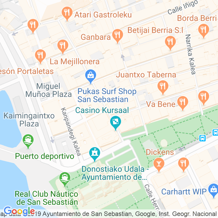 Código Postal calle Nagusia en Donostia-San Sebastian