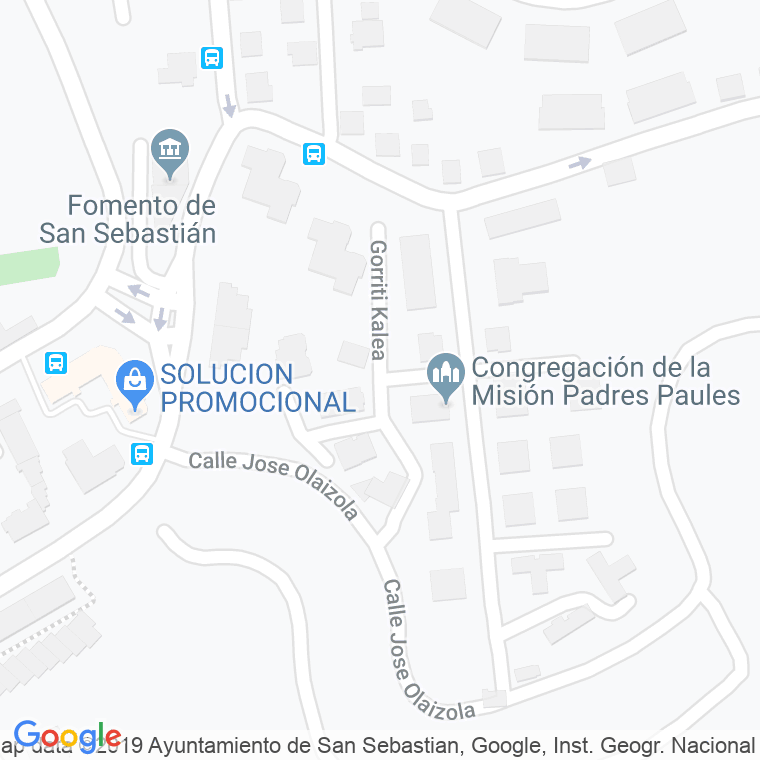 Código Postal calle Gorriti en Donostia-San Sebastian