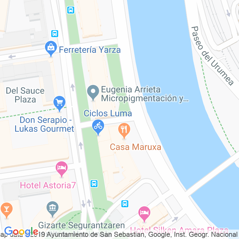 Código Postal calle Luca De Tena en Donostia-San Sebastian