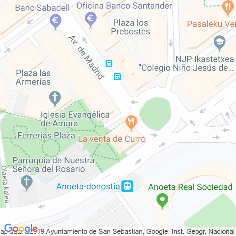 Código Postal calle Ferrerias en Donostia-San Sebastian