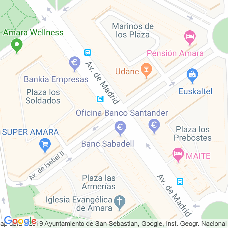 Código Postal calle Madril, hiribidea en Donostia-San Sebastian