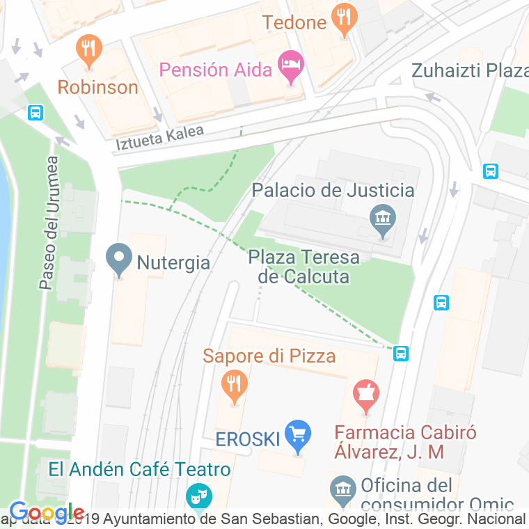 Código Postal calle Maria Teresa De Calcuta, plaza en Donostia-San Sebastian