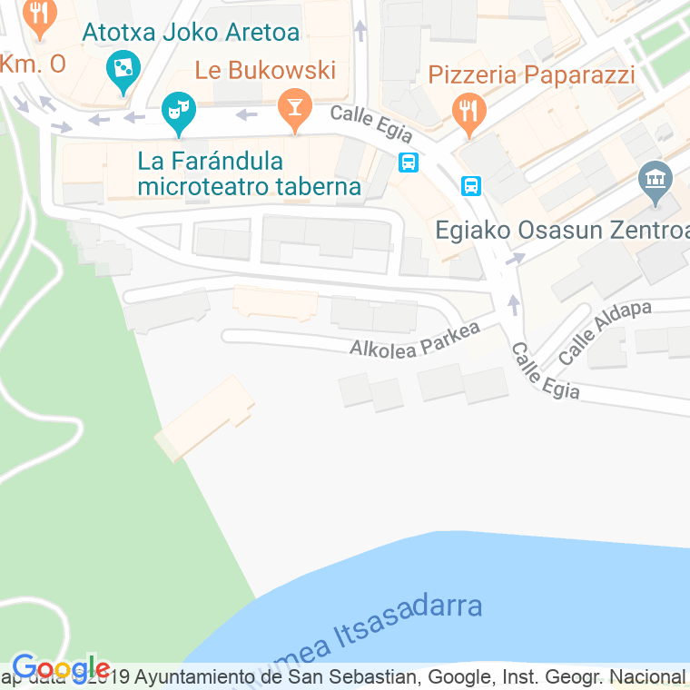 Código Postal calle Parque De Alcolea en Donostia-San Sebastian
