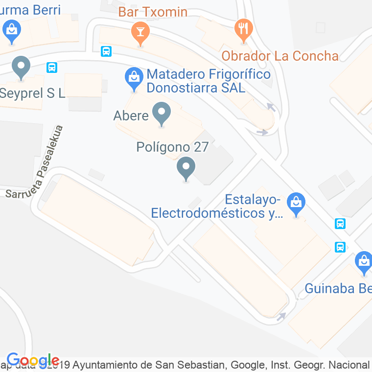 Código Postal calle Poligono 26 en Donostia-San Sebastian