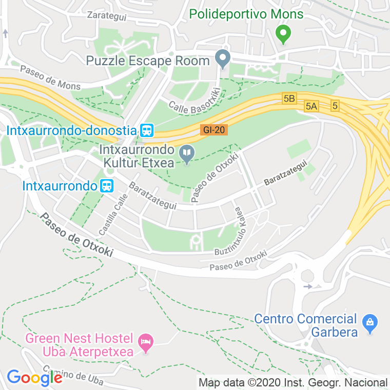 Código Postal calle Otxoki, pasealekua en Donostia-San Sebastian