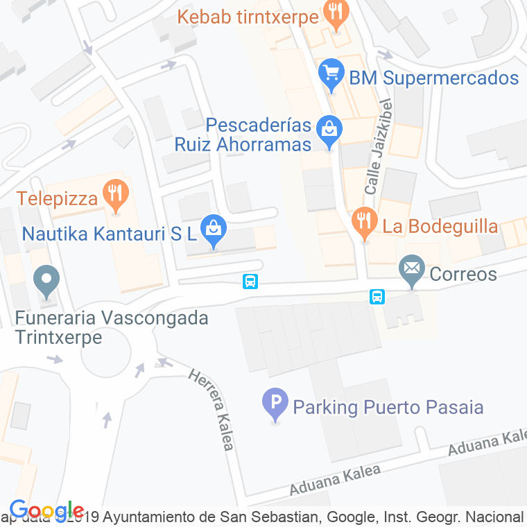 Código Postal calle Pasajes De San Pedro, avenida en Donostia-San Sebastian