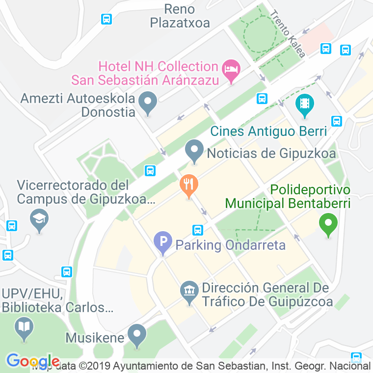 Código Postal calle Antonio De Gaztañeta en Donostia-San Sebastian
