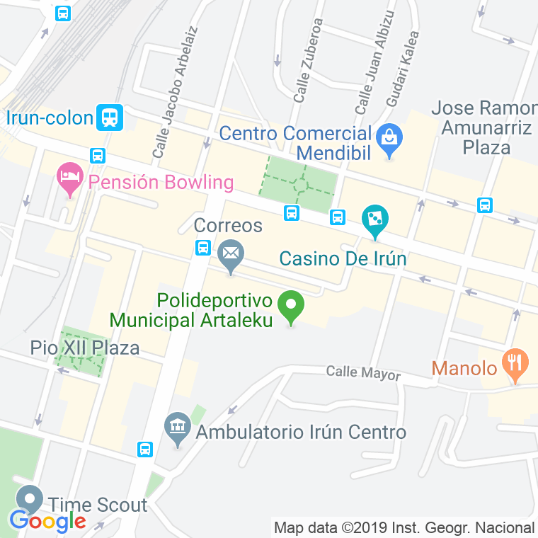 Código Postal calle Luis Mariano en Irún