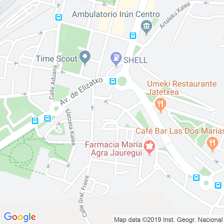 Código Postal calle Fagina en Irún