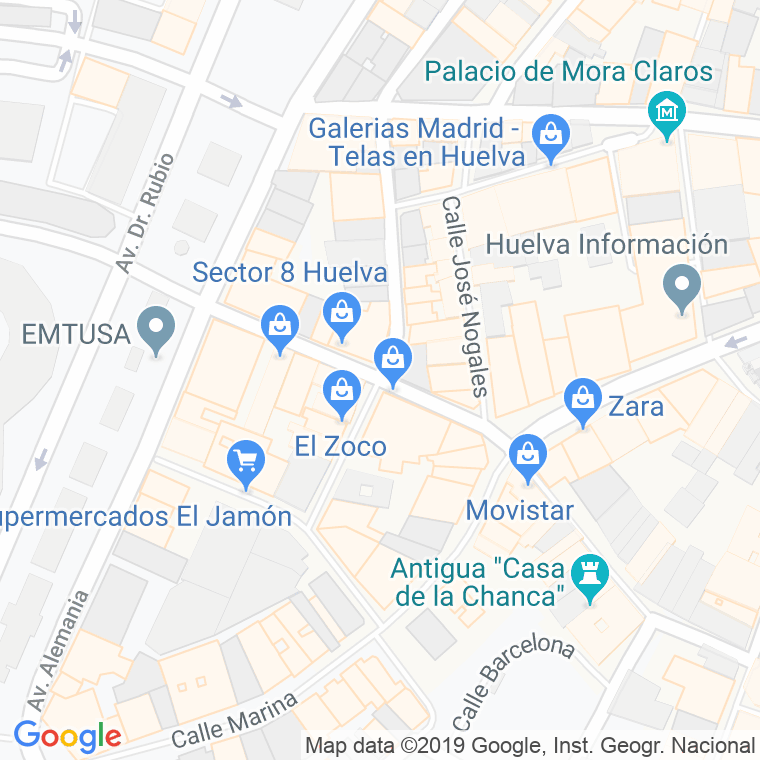 Código Postal calle Gravina en Huelva