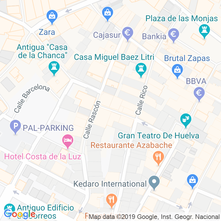 Código Postal calle Hernan Cortes en Huelva